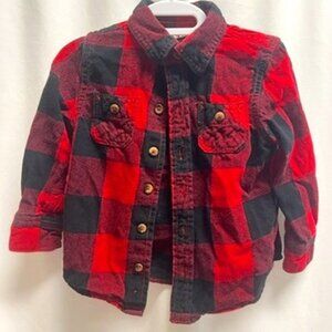 Arizona Jeans Button Up Buffalo Plaid Shirt